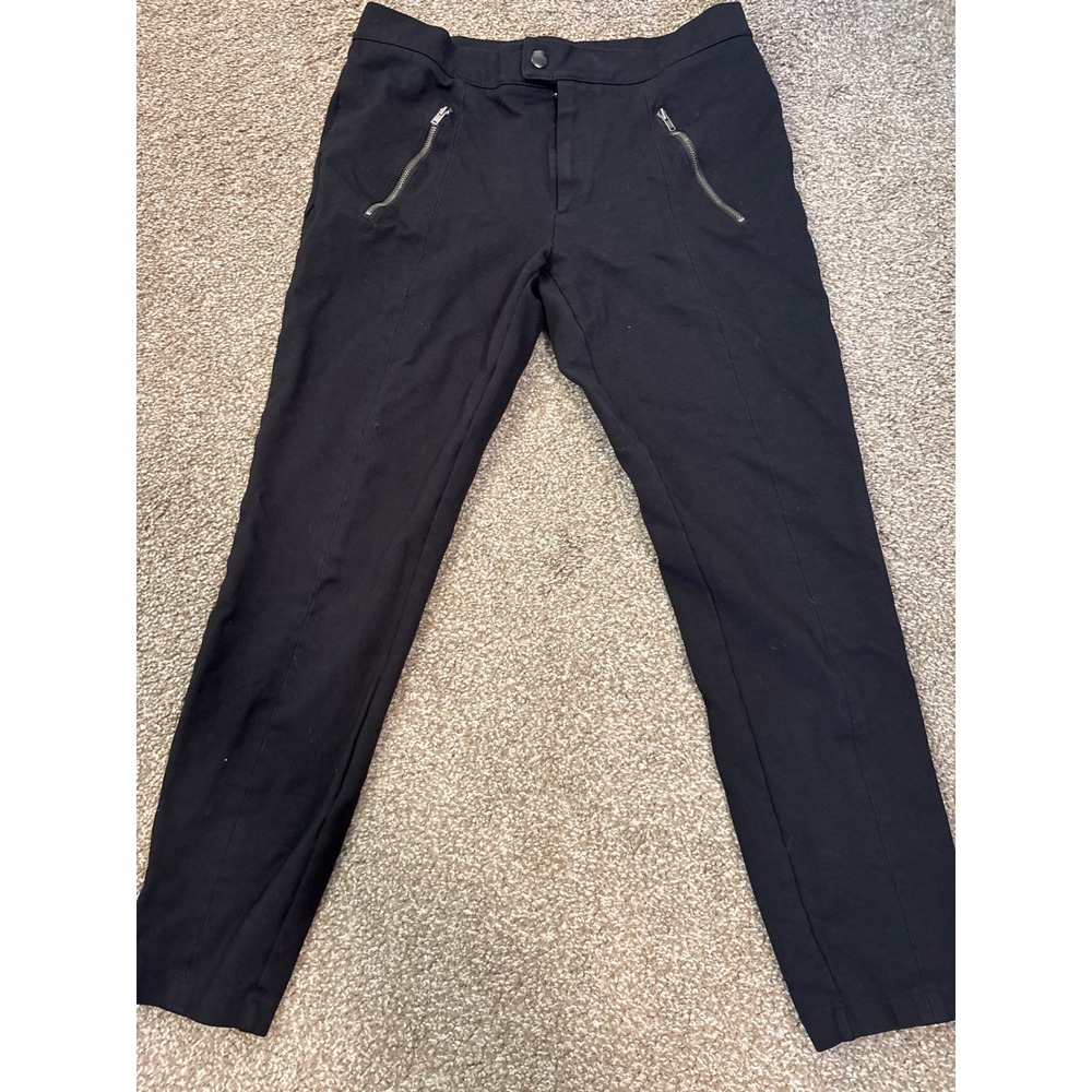 J.Crew Skinny Pants Womens 8S Black Excellent Zip Pocket Stretch Trousers
